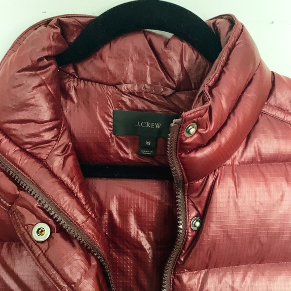 J.Crew Burgundy Puffer Vest - Picture 3 of 3